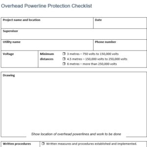 Overhead Powerline Protection Checklist